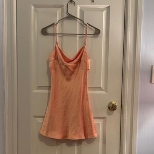 Peach Spaghetti Strap Dress
